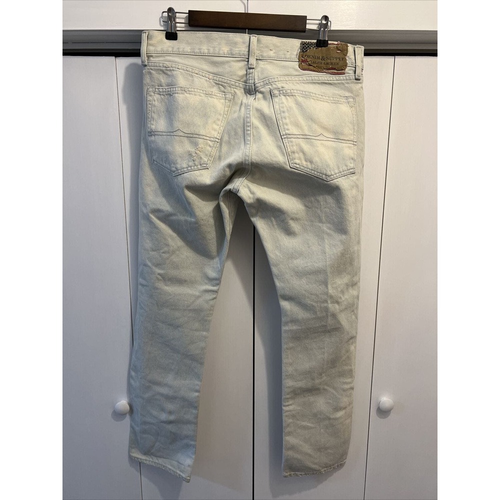 Denim & Supply Ralph Lauren Jeans Mens 33x30 Prospect Slim Fit Light Wash Faded - Picture 5 of 11